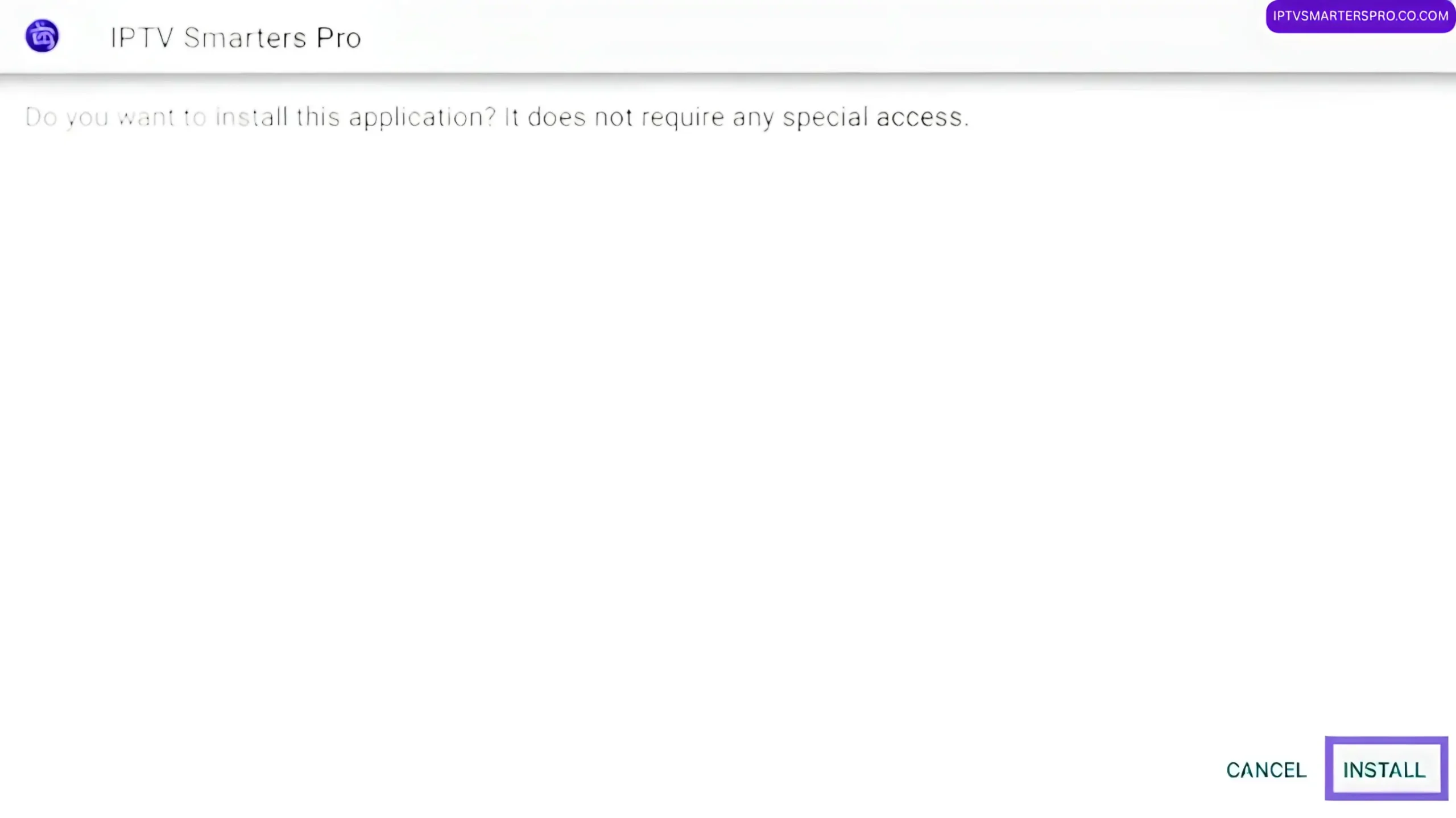 Cliquer sur Installer IPTV Smarters Pro