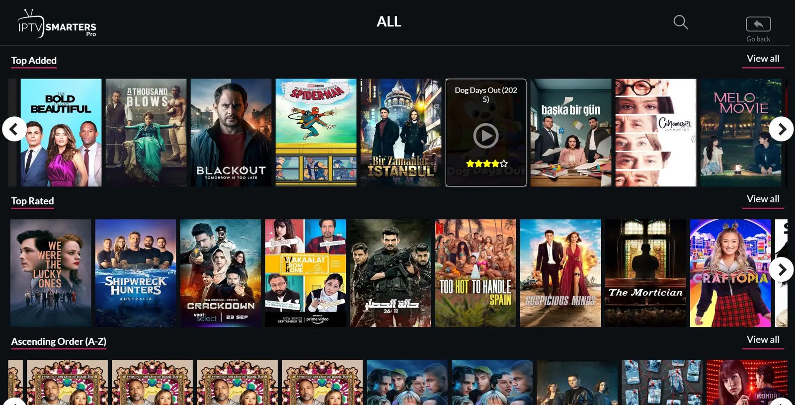 Rechercher IPTV Smarters Pro sur Samsung Apps