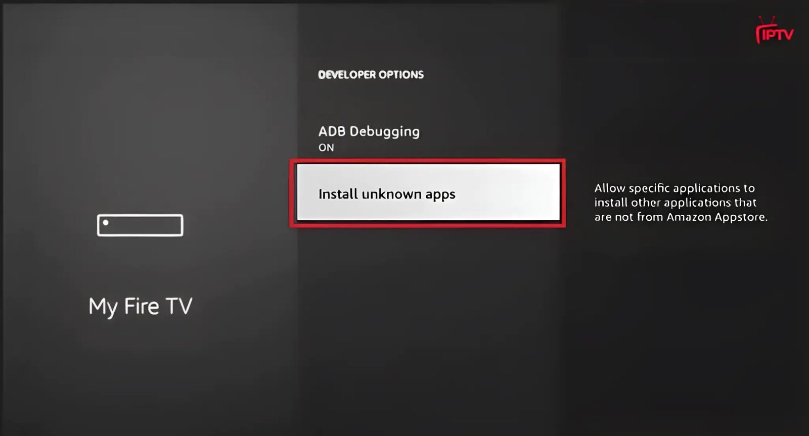 Activer les applications de sources inconnues